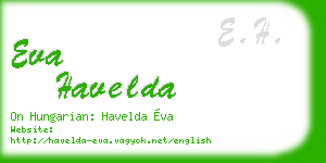 eva havelda business card